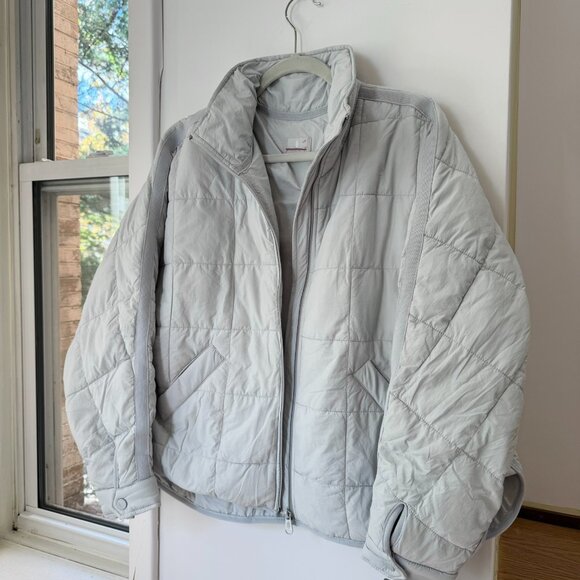 NWT Free People Pippa Packable Puffer Jacket Blue Gray FP Movement Small - Picture 3 of 9